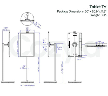 Portable mobile HDTV